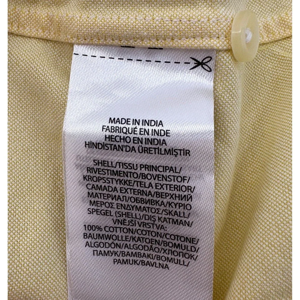 POLO Ralph Lauren Button Down Shirt Yellow Short Sleeve Oxford Men's 2X Big NWT